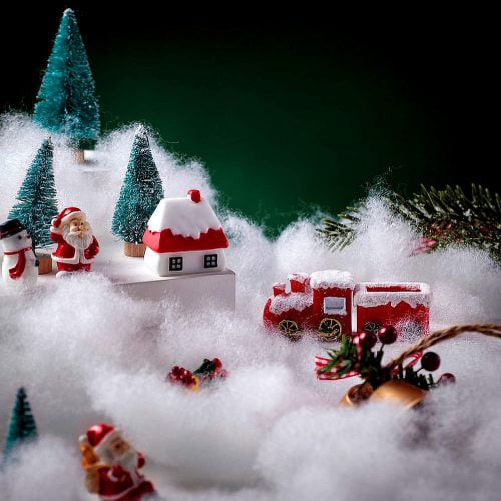Sunjoy Tech Christmas Fake Snow Decor Like Fluffy Snow Fiber Artificial Snow Indoor Snow Blanket for Winter Mantle Village, Nativity and Christmas